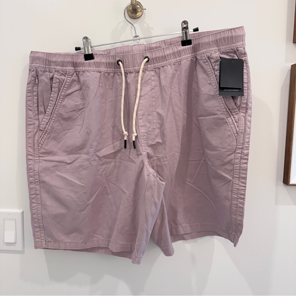 Men's Casual Drawstring Shorts - Light Purple - Picture 1 of 3